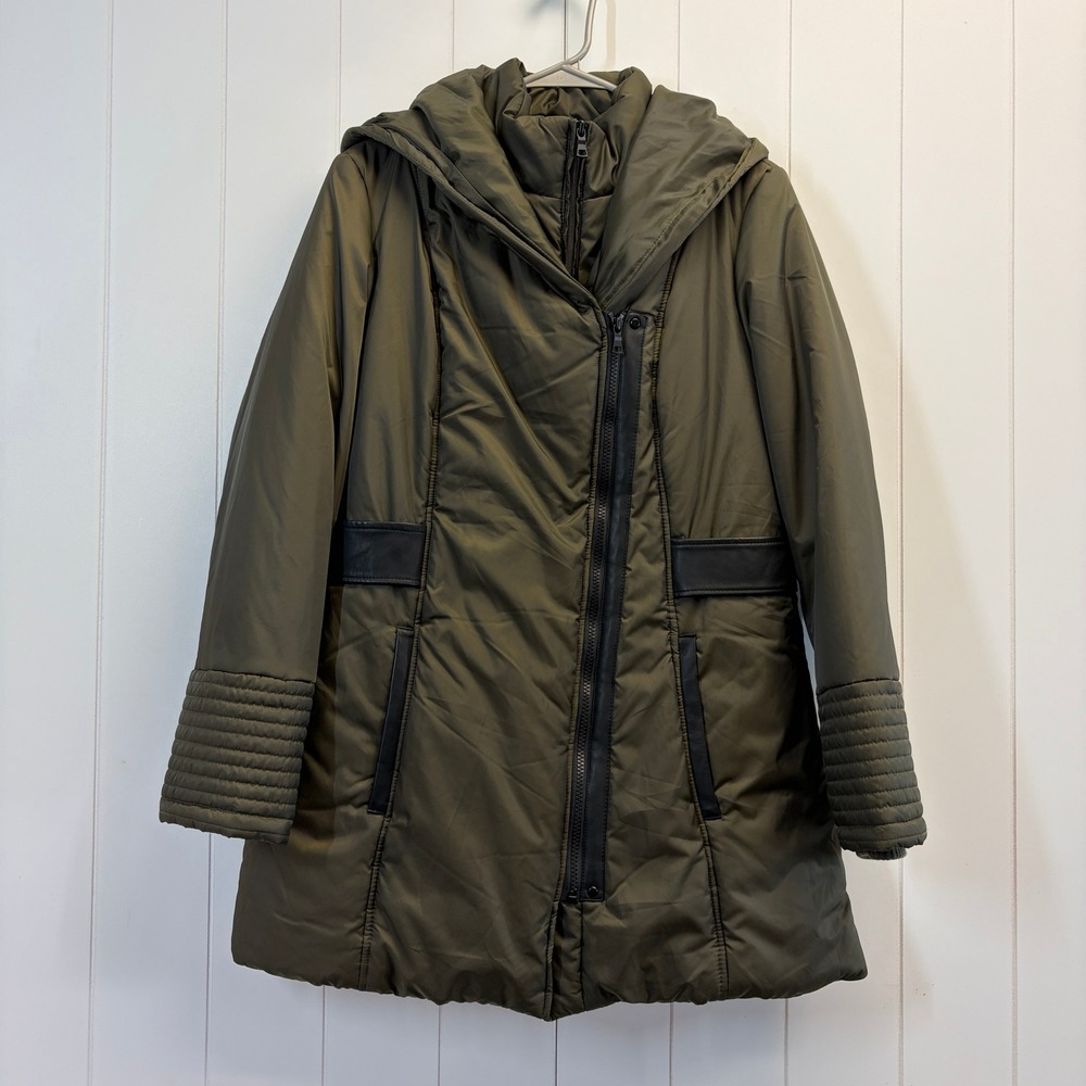 Vintage Susan Graver Gorpcore Asymmetric Zip Puffer Jacket Women Small Outdoor